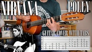 Nirvana  Polly  Guitar cover with tabs [upl. by Schwenk]