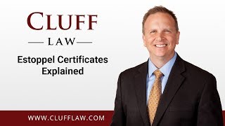 Estoppel Certificates Explained [upl. by Elbart744]