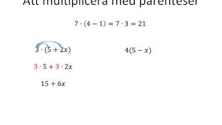 Multiplikation med parenteser [upl. by Armillda]