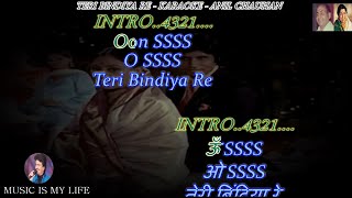 Teri Bindiya Re Karaoke With Scrolling Lyrics Eng amp हिंदी [upl. by Hauck]