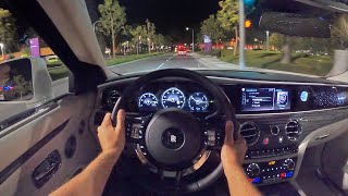 2021 Rolls Royce Ghost POV Night Drive 3D AudioASMR [upl. by Marv]