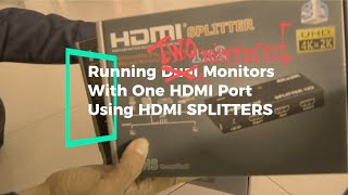 How to Connect Two Monitors Mirrored with One HDMI Port Using Powered HDMI Splitters [upl. by Leuqram]