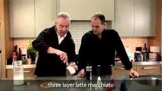 aerolatte  milk frother makes three layer caffè latte macchiato [upl. by Eynaffit]