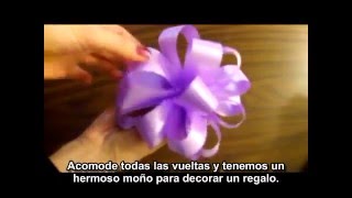 Cómo hacer un lazo o moño de regalo [upl. by Lenee]