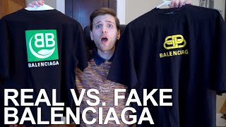 REAL VS FAKE BALENCIAGA tshirt  How to tell [upl. by Wit603]