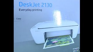 HP DESKJET 2130 PRINTER UNBOXING AND SETUP [upl. by Anaeco306]