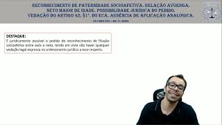 STJ INFO 834 paternidade socioafetiva e adoção [upl. by Acinomahs]