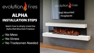 Wall Mounted Electric Fireplace Installation by Evolution Fires [upl. by Atnoek]