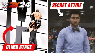 WWE 2K24 9 Awesome WRESTLEMANIA Secrets amp Easer Eggs [upl. by Bara]