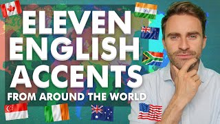 11 English Accents from Around the World in 1 Video [upl. by Ynej]