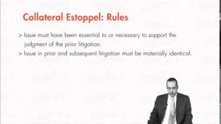 Module 66 Collateral Estoppel Issue Preclusion [upl. by Hsirt]