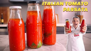 How to Make ITALIAN TOMATO PASSATA at Home Small Batch Tomato Sauce [upl. by Anaira]