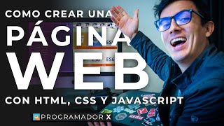 Como crear una página web con HTML CSS y Javascript 👩‍💻 [upl. by Asyen613]