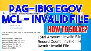 Pagibig Egov Invalid File Error  Rejected Pag ibig MCL  Egov Bancnet Online [upl. by Ferrick]