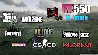 RX 550 4GB  I310100F Test in 9 Games in 2022  RX 550 Gaming [upl. by Cordalia141]