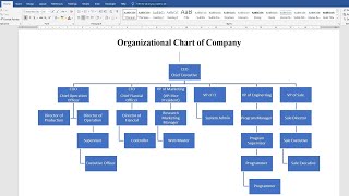 How to make organizational chart in Microsoft Word [upl. by Eecyak]