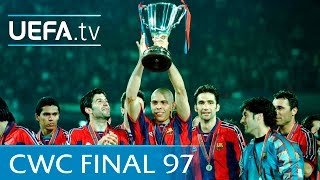 Barcelona v Paris SaintGermain 1997 UEFA Cup Winners Cup final highlights [upl. by Lebasiram]