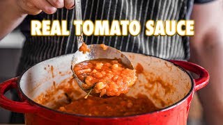 Proper Tomato Sauce Using Fresh Tomatoes 3 ingredients [upl. by Honan]