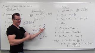 Substitutions for Homogeneous First Order Differential Equations Differential Equations 20 [upl. by Oflodur936]