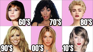 10 Most POPULAR Female Singers Of Each Decade [upl. by Enomsed]