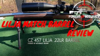 CZ 455457 LILJA 22LR MATCH BARREL REVIEW [upl. by Remot]