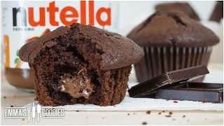 Moist Chocolate Muffin Recipe  Nutella Muffins [upl. by Oetsira]