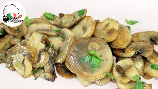 Funghi champignon trifolati facili in padella  Foodvlogger [upl. by Nedloh]