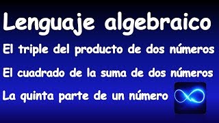 66 LENGUAJE ALGEBRAICO Expresar usando variables [upl. by Anih]