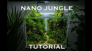 Aquascaping tutorial  AMAZING Hightech NANO JUNGLE tank [upl. by Gahan]