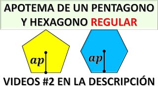 APRENDE A CALCULAR EL APOTEMA DE UN PENTAGONO REGULAR FACIL [upl. by Battiste882]