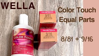 HOW TO USE WELLA COLOR TOUCH  SHADES 881  916 Blending GreyBlonde Hair SEMI PERMANENT COLOUR [upl. by Herve]