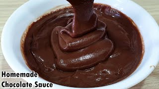 Homemade Chocolate Sauce with Cocoa Powder  Simple Chocolate Sauce Recipe  Kanaks Kitchen [upl. by Colville]