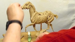 Sketch of a Horse Running in Clay Today [upl. by Kirshbaum]