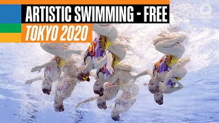 Artistic Swimming  Team Free Routine  ROC  Tokyo 2020 Replays [upl. by Neeron]