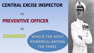 Excise inspector Vs Preventive officer Vs Examiner  SSC CGL [upl. by Pyszka]