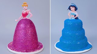 30 DISNEY Princess Doll Cake Recipes  Tsunmai Cake  How To Make Chocolate Cake Tutorial [upl. by Thurber]