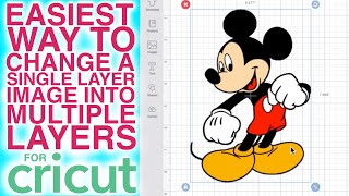 HOW TO CREATE AN SVG  HOW TO CHANGE A SINGLE LAYER IMAGE TO MULTIPLE LAYERS IN CRICUT DESIGN SPACE [upl. by Rockwood117]