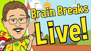 Brain Breaks Laughs and Smiles  Jack Hartmann LIVE [upl. by Nolyarg909]