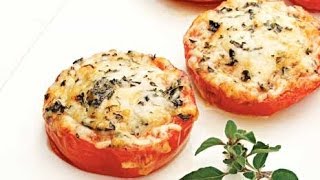 Fresh Tomato Recipe Baked Parmesan Tomatoes [upl. by Enaerb]