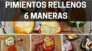 🫑 Pimientos Rellenos al horno  6 Maneras [upl. by Ecnirp764]