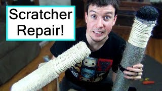 DIY Cat Scratcher Repair  CHEAP  EASY [upl. by Airehtfele239]