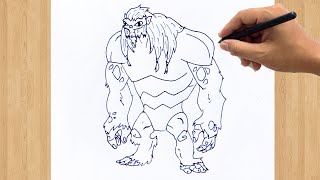 How to Draw a Monster Easy Step by Step  Scary Monsters Drawing Tutorial [upl. by Dita94]