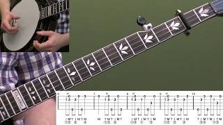 Pretty Polly  Beginner Bluegrass Banjo Lesson With Tab [upl. by Anyd]