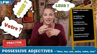 Practise your French Possessive Adjectives  quotMon ton son notre votre leurquot [upl. by Jasmina504]