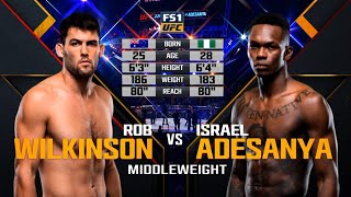 UFC Debut Israel Adesanya vs Rob Wilkinson  Free Fight [upl. by Einhapets682]