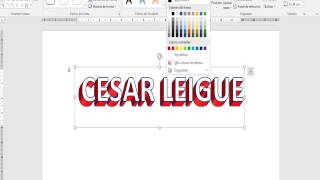 CREAR TEXTO 3D EN WORDBONITAS LETRAS EN WORD [upl. by Gabrielson]