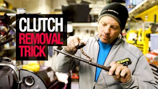 CLUTCHING TIP  stubborn or seized snowmobile clutch removal [upl. by Naget896]