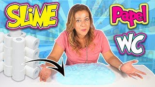 SLIME con PAPEL higiénico  TOILET PAPER SLIME  COMO SE HACE SLIME [upl. by Ursel]