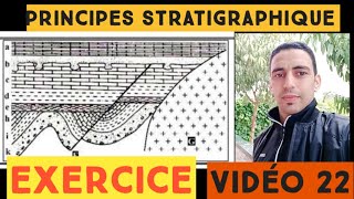 exercice principes stratigraphiques géologie 1BAC vidéo 22 [upl. by Chev854]