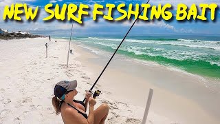 Catching Pompano on a New Bait  Destin Surf Fishing [upl. by Tadeo258]